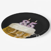 85e verjaardag bier op zwart Bord (Gekanteld)