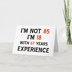 85e verjaardag design kaart