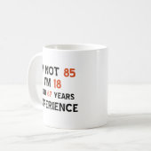 85e verjaardag design koffiemok (Voorkant links)