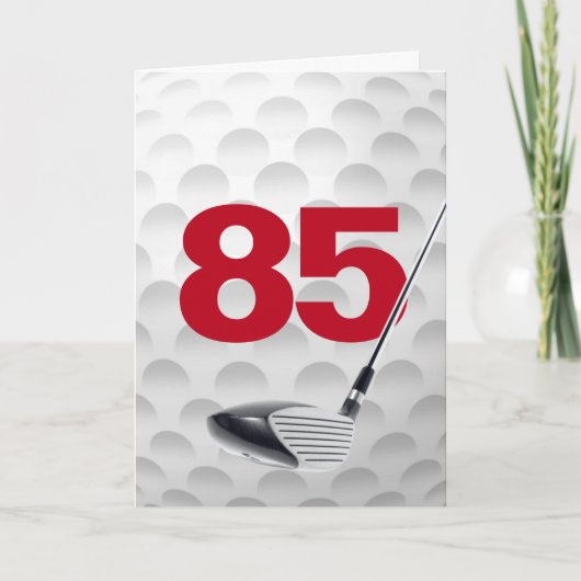 85e verjaardag golfbal ontwerp kaart (Voorkant)