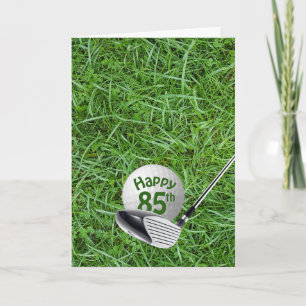 85e verjaardag Golfbal op gras Kaart