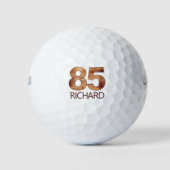 85e verjaardag golfballen 85 jaar golfer hout cade (Voorkant)