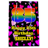 85e verjaardag: Het liefhebbende Kunstpatroon, Reg Medium Cadeauzakje (Voorkant)