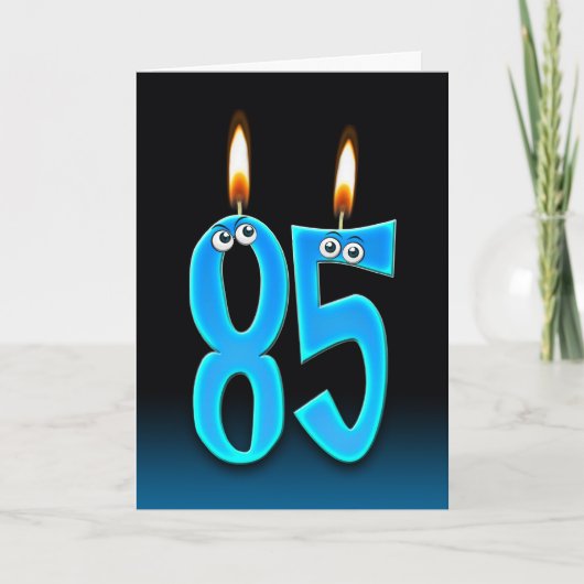 85e verjaardag kaarsen kaart (Voorkant)