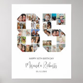 85e verjaardag nummer 85 aangepaste fotocollage poster (Voorkant)