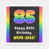 85e verjaardag: Regenboogspectrum # 85, Aangepaste Servet (Voorkant)
