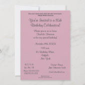 85e verjaardag van de viering-roze rozen kaart (Achterkant)