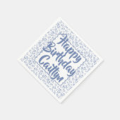 85e verjaardag Willekeurig getal Patroon Scallop B Servet (Hoek)