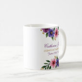 85ème Anniversaire Mug - Couronne florale avec num (Devant droit)