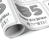 85ste verjaardag: Art Deco geïnspireerde stijl "85 Cadeaupapier (Rol Hoek)