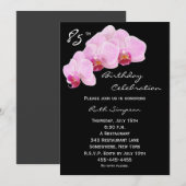 85ste verjaardag feestuitnodiging orchideeën kaart (Voorkant / Achterkant)