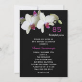 85ste verjaardag feestuitnodiging orchideeën kaart (Voorkant)