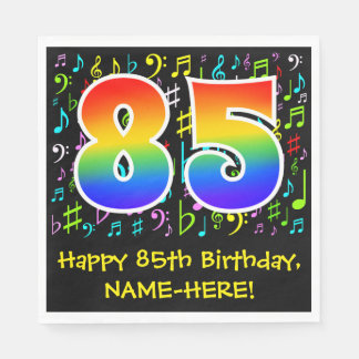85ste verjaardag - Kleurrijke muziek symbolen, Rai Servet