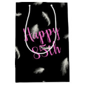 85th Birthday Feathers Medium Gift Bag Medium Cadeauzakje (Voorkant)