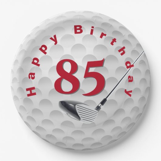 85th Birthday Golf Ball Design Bord (Voorkant)