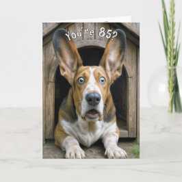 85th Birthday Humor with Basset Hound Kaart