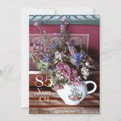 85th Birthday Party Invitation,  Teapot Kaart (Voorkant)