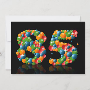 85th Birthday party, met bubbels en ballen Kaart