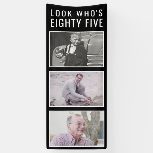 85th Birthday Photo Banner (Verticaal)