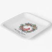 85th Birthday Red Cardinal Wreath Custom Papieren Bordje (Gebogen)