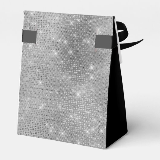 85th Birthday Silver Thank You Favor Box Bedankdoosjes (Achterkant)