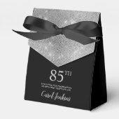 85th Birthday Silver Thank You Favor Box Bedankdoosjes (Voorkant Zijde)