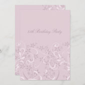 85th invitations florales pourpres de fête (Devant / Derrière)