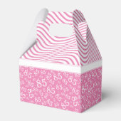 85th Party Roze/Wit Willekeurig Getal Patroon Bedankdoosjes (Achterkant)