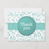 85th Thank You: Teal/White Number Pattern (Voorkant)