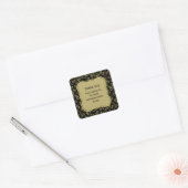 85th Verjaardag Gold/Black Party Theme - Dank u Vierkante Sticker (Envelop)