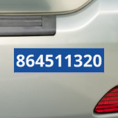 864511320 Blauwe Bumpersticker (Op auto)