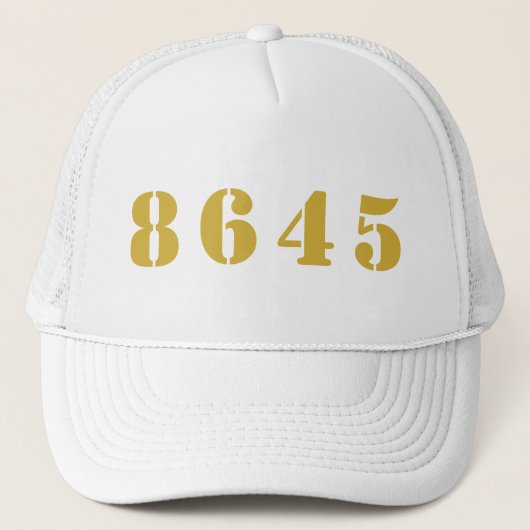 8645 Trucker Hat #Biden #2020election. Trucker Pet (Voorkant)
