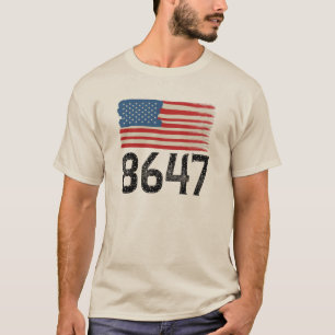 8647 Anti-Trump Amerikaanse vlag Politieke verklar T-shirt