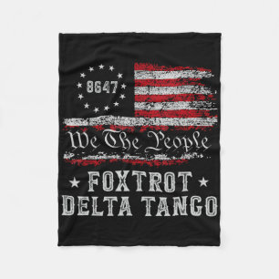 8647 Anti Trump Foxdraaft Deltas Tangos Impeach 47 Fleece Deken