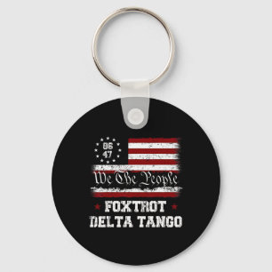 8647 Anti Trump Foxtrots Deltas Tangos Impeach 47 Sleutelhanger
