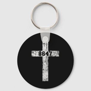 8647 Anti Trump Kruis Christelijk Jezus 86 47 Retr Sleutelhanger