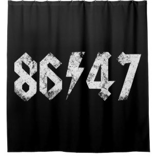 8647 Anti Trump Retro jaren 80 Rock Style Douchegordijn