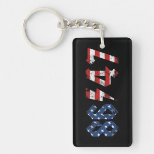 8647 Anti Trump Retro jaren 80 Rock Style Sleutelhanger