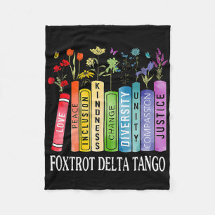 8647 Foxdraaft Tangos Deltas Book Flower Resist Bo Fleece Deken