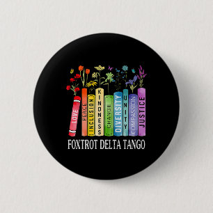 8647 Foxtrots Tangos Deltas Boek Bloem Weersta Boe Ronde Button 5,7 Cm