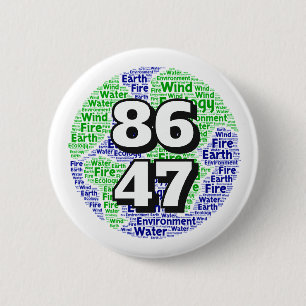 8647 Planeet Aarde Ecologie Woord Kunst Ronde Button 5,7 Cm