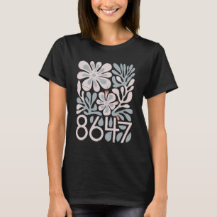 8647 Resist Subtiele Bloemen Foxtrot Delta Tango P T-shirt