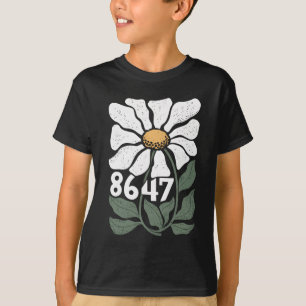 8647 Resist Subtle Daisy Floral Foxtrot Delta Tang T-shirt