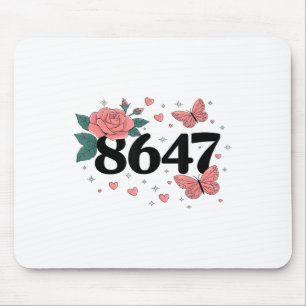 8647 Retro 86 47 Anti-Trump Flower Art President Muismat