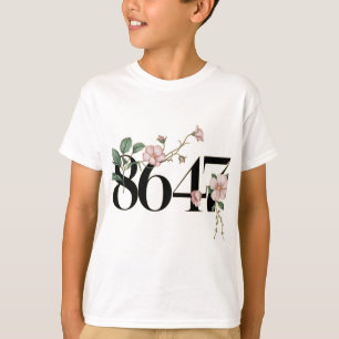 8647 Subtiel Anti Trump 86 47 Bloemige Boho Stijl T-shirt