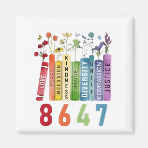 8647 Subtiel anti-Trump anti-MAGA 86 47 Bloem LGBT Magneet