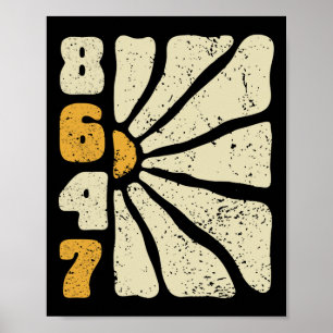 8647 Subtiele Anti Trump 86 47 Bloemen Boho Stijl  Poster
