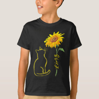 8647 Subtiele Anti Trump 86 47 Kat Zonnebloem Bloe T-shirt