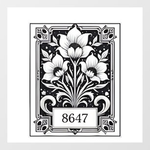 8647 Subtiele Anti Trump Anti MAGA 86 47 Floral Bo Raamsticker