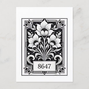 8647 Subtiele Anti Trump Anti MAGA 86 47 Floral Bo Uitnodiging Briefkaart